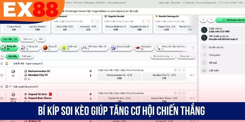 Bí kíp soi kèo giúp tăng cơ hội chiến thắng